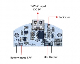 USB Touch Table Lamp Dimmer LED Driver 0-100% Stepless Dimmer Module Charging Protection Circuit